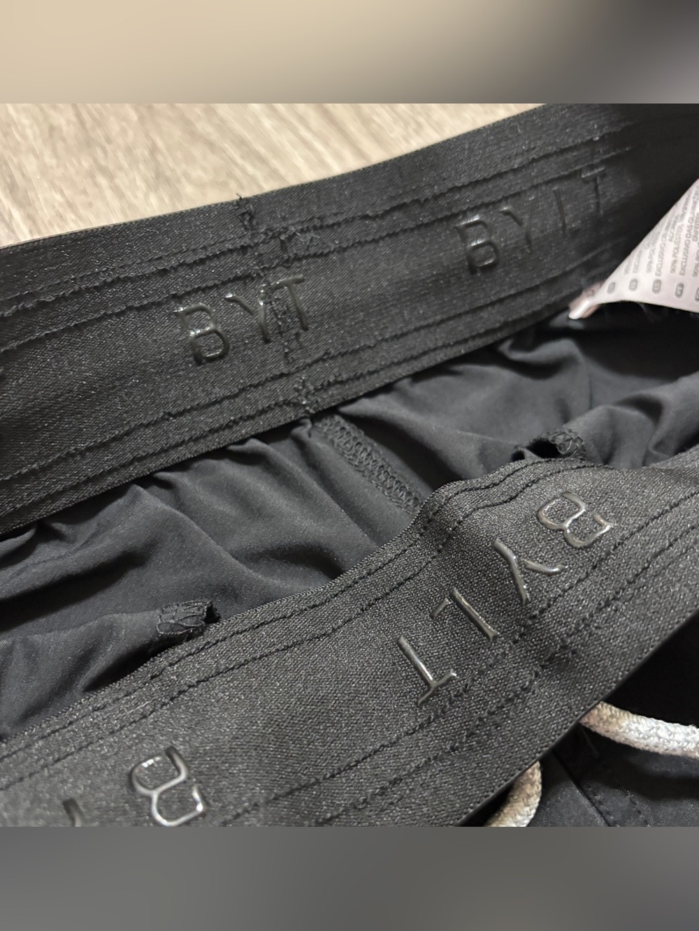 BYLT Premium Basics Men’s Black Athletic Shorts Size L Stretch Lightweight - Picture 7 of 9